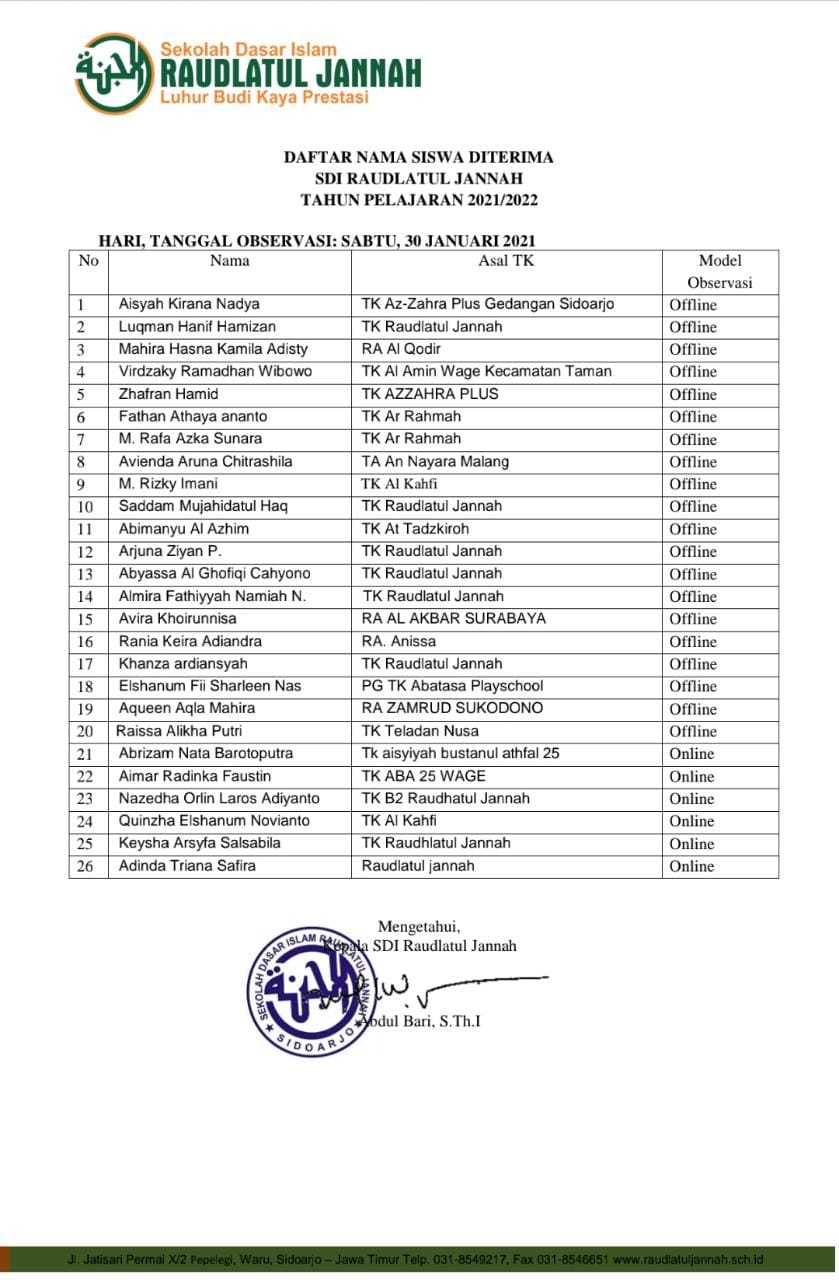 raudlatul jannah