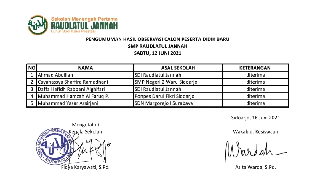 raudlatul jannah