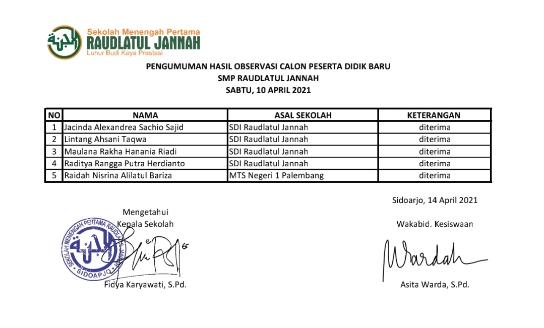 raudlatul jannah