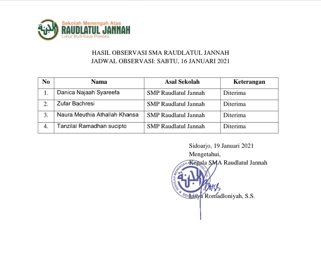 raudlatul jannah